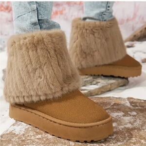 Cozy Tan Winter Boots for Women
